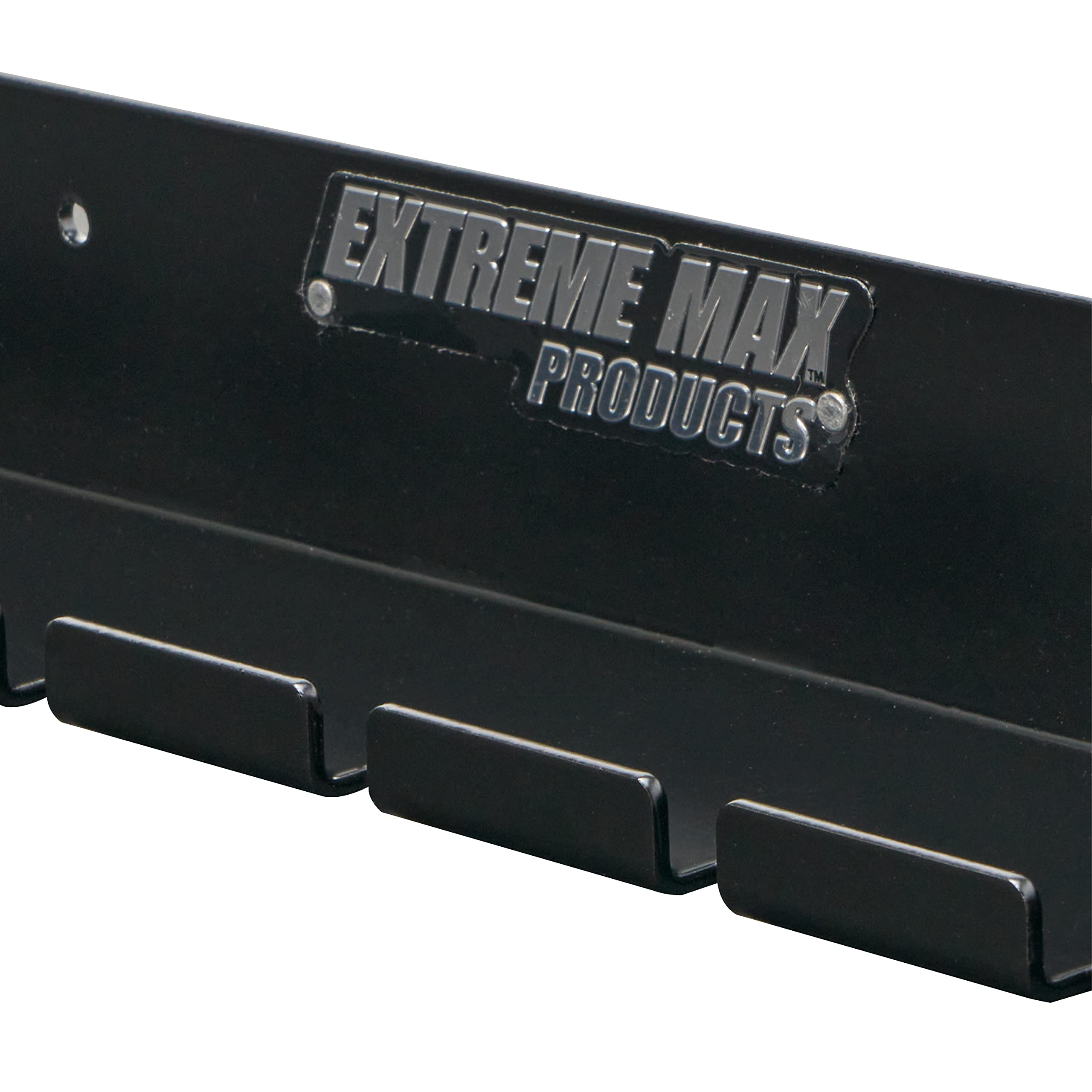 Extreme Max 5001.6171 Soporte de pared para herramientas neumáticas de aire para remolque de carreras cerrado, tienda de almacenamiento de garaje, color negro
