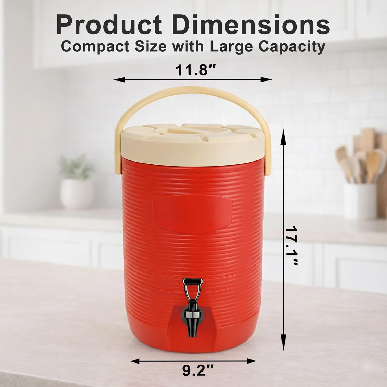 4.5 Gallon Insulated Drink Dispenser with Faucet – Large Capacity Beverage Server for Parties, BBQs, Events & Outdoor Gatherings - Image 6