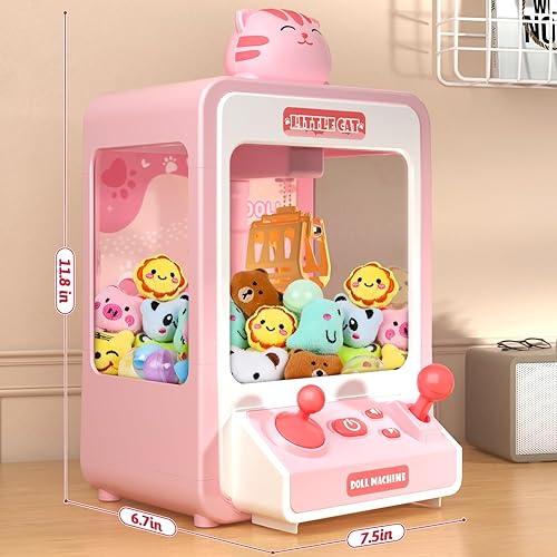 Miniatura 6 de RSEPD Máquina de garras para niños, mini máquinas expendedoras, premio de máquina de garra de caramelo, máquina de garras para niños con premios en