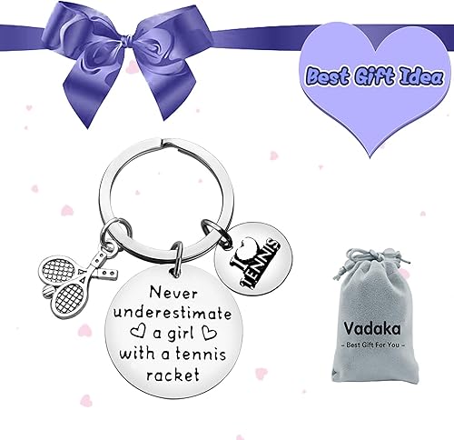 Miniatura 7 de Vadaka Regalo de joyería para amantes del tenis, llavero de regalo de tenis para niñas, adolescentes, tenis, niña, joyería de tenista, regalo