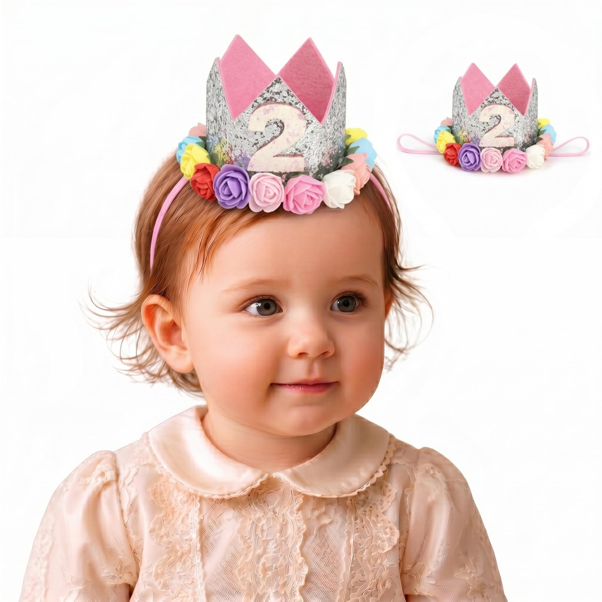 BEMBIKA Baby Headband Crown, Baby Hair Accessory Set 2 Yr Multi Color-picture-38