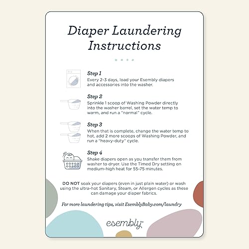 Miniatura 6 de Esembly Detergente a base de minerales HE para lavar la ropa y pañales de tela para el hogar, patentado, sin fragancia, verificado por EWG,