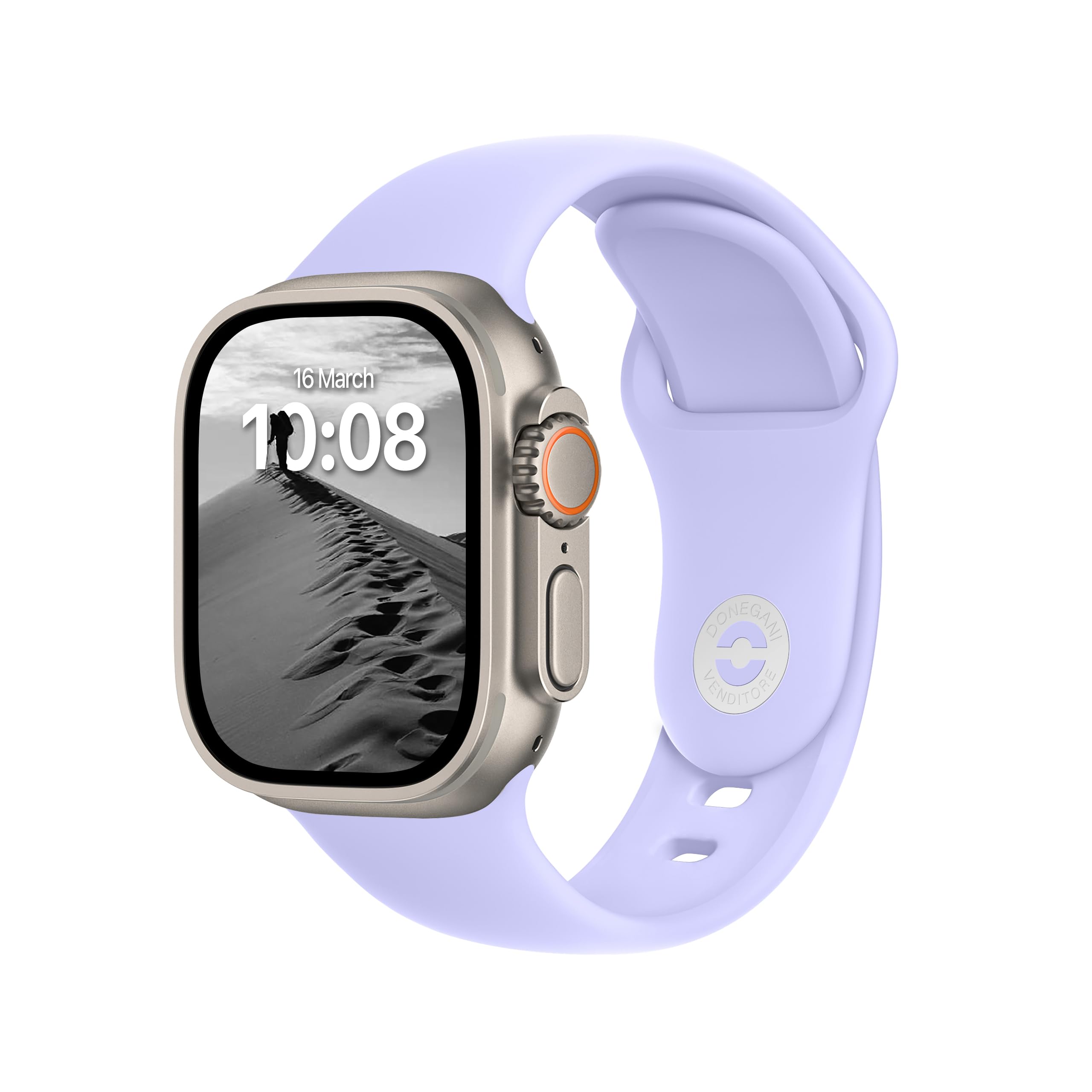 DONEGANI SB Cinturino per Apple Watch Ultra 2 49mm, Serie 10 46mm, 9 8 7 45mm 41mm, SE 6 5 4 44mm 40mm, 3 2 1 42mm 38mm Donna Uomo Band Bracciale Sport Silicone, Nebbia Viola