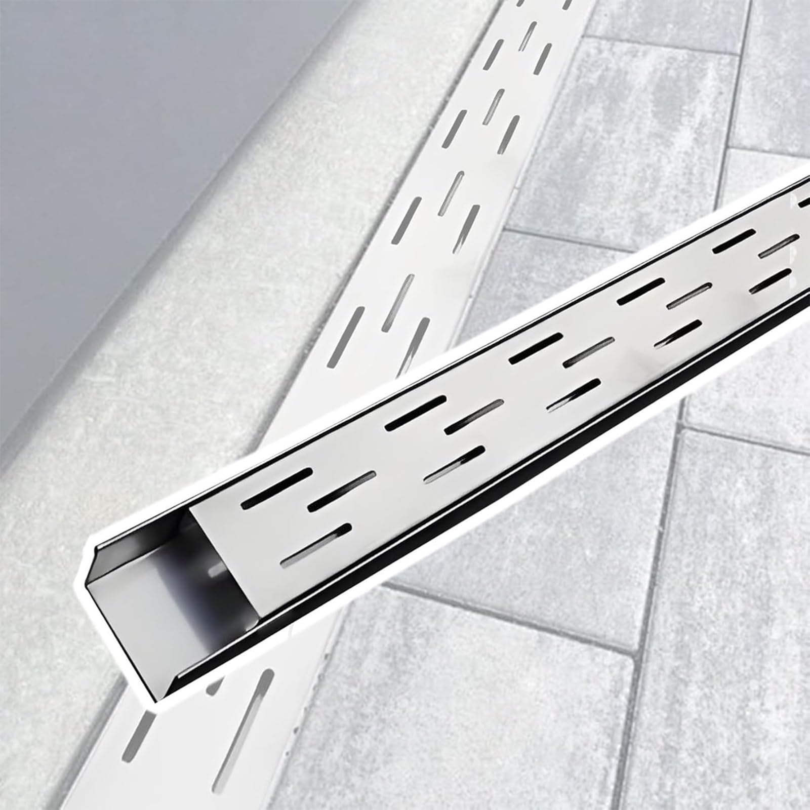 WQPMNYG 304 Stainless Steel Drainage Kit - Ring Drainage System for Patios, Gardens, Farms & Outdoor Terraces - Drain Channels & Grates (7x3 cm / 2.7x1.2 in)