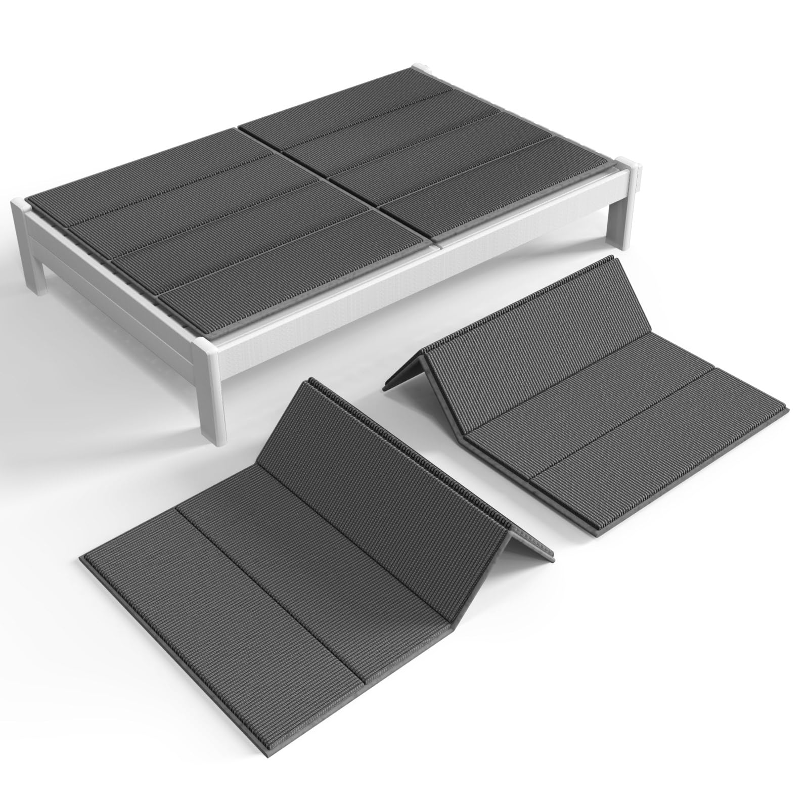 Folding Spring Box, Breathable, Noise Minimizing, Moisture Resistant Bunkieboards,Low Profile Bed Support,Large Double Bed 10mm Bunkie Board, Queen