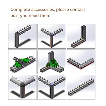 2 Pack 1515 Aluminum Extrusion Profile Length 11.81 inch / 300mm Silver, 15 x 15mm 15 Series T Type T-Slot European Standard Extrusions Profiles Anodized Linear Rail Guide Frame for CNC