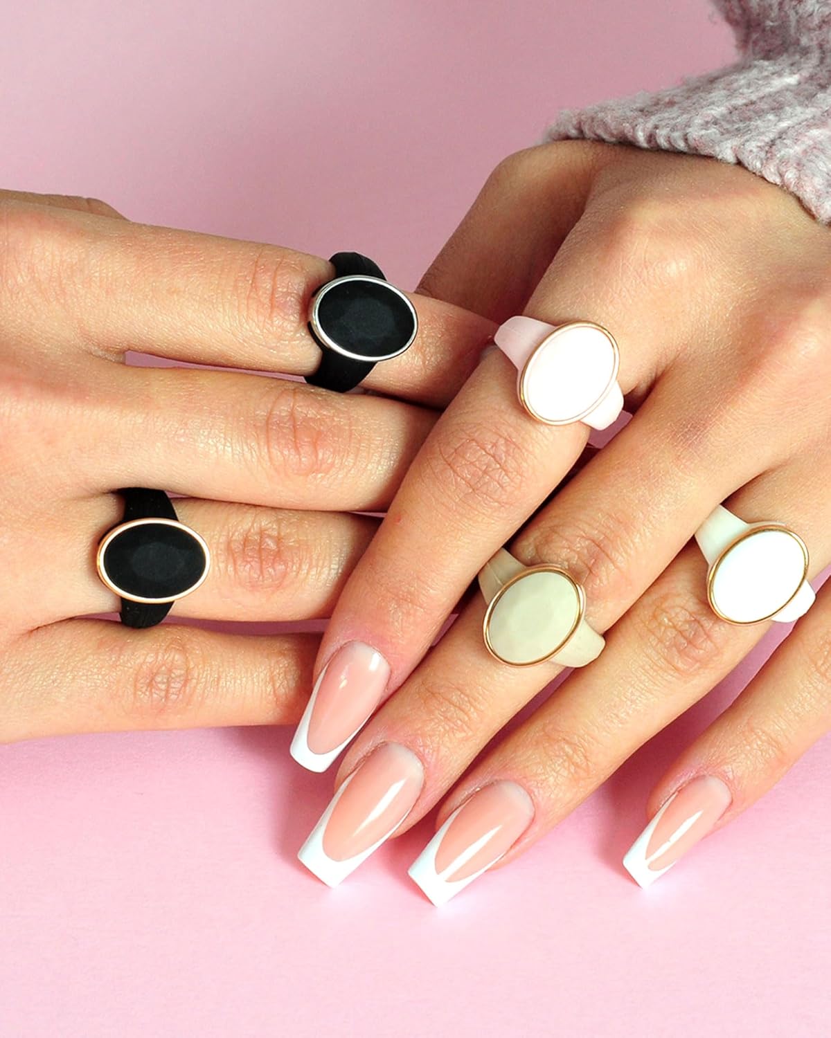 Rinfit Silicone Wedding Bands for Women - Women's Silicone Rings - Rubber Wedding Band - Oversized Oval - Patent Pending Design - Image 8