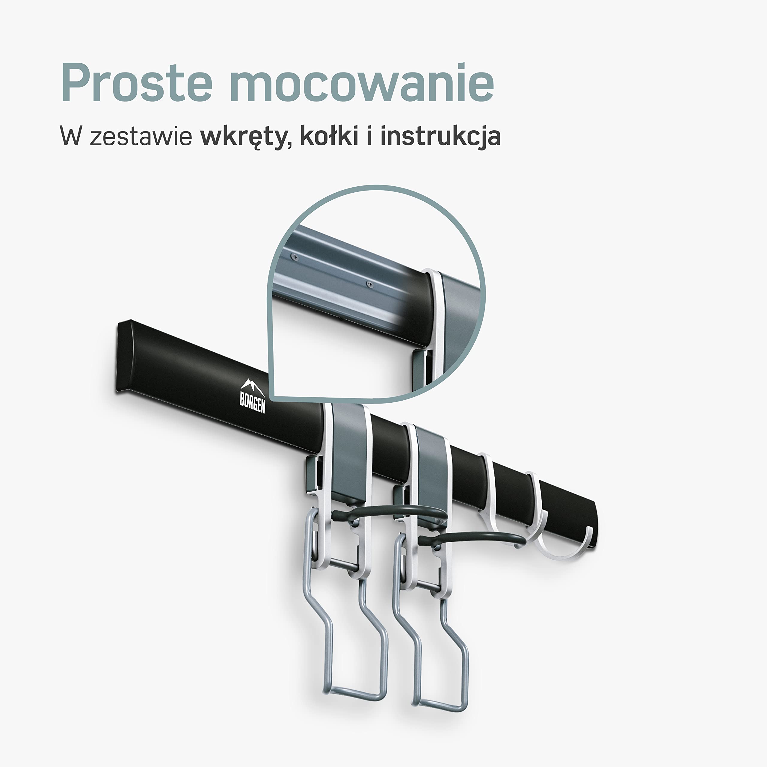 Borgen uchwyt ścienny do roweru Pionowy odpowiedni do wszystkich rowerów, np. roweru elektrycznego, roweru górskiego, roweru wyścigowego, bezstopniowo regulowany, uchwyt ścienny do roweru