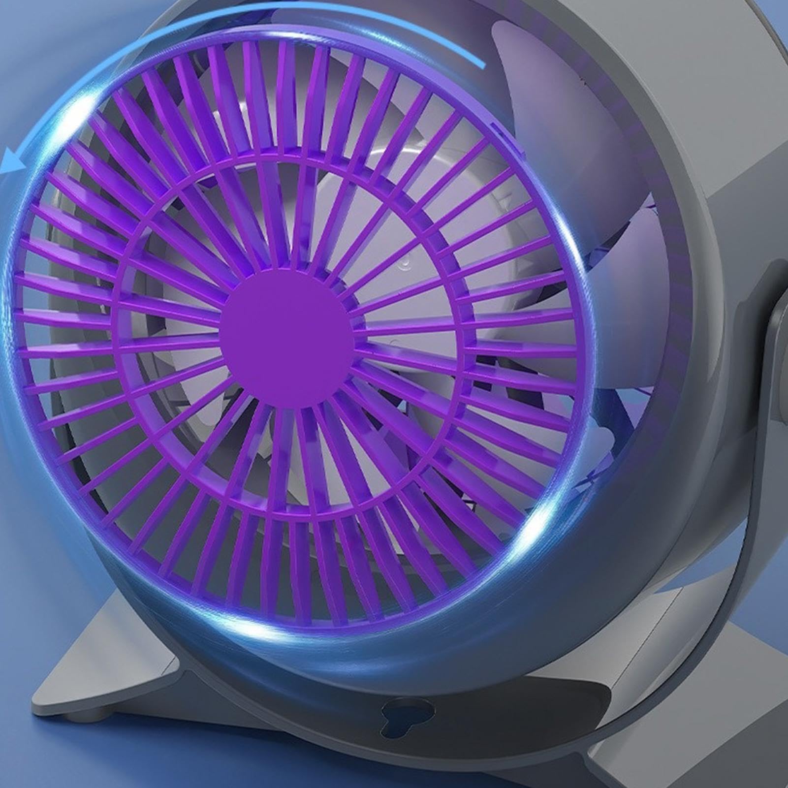 Generico Ventilatore USB da Tavolo | Potente Silenzioso Testa Rotante,Mini Ventilatore da Scrivania Multivelocità - Per Studio Sala Pranzo Computer Studenti Adolescenti Adulti
