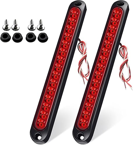2 unids rojo 15 LEDs barra de luz trasera de freno de remolque LED luces de remolque impermeable señal de parada luces traseras luces de disponible en Yaxa Costa Rica