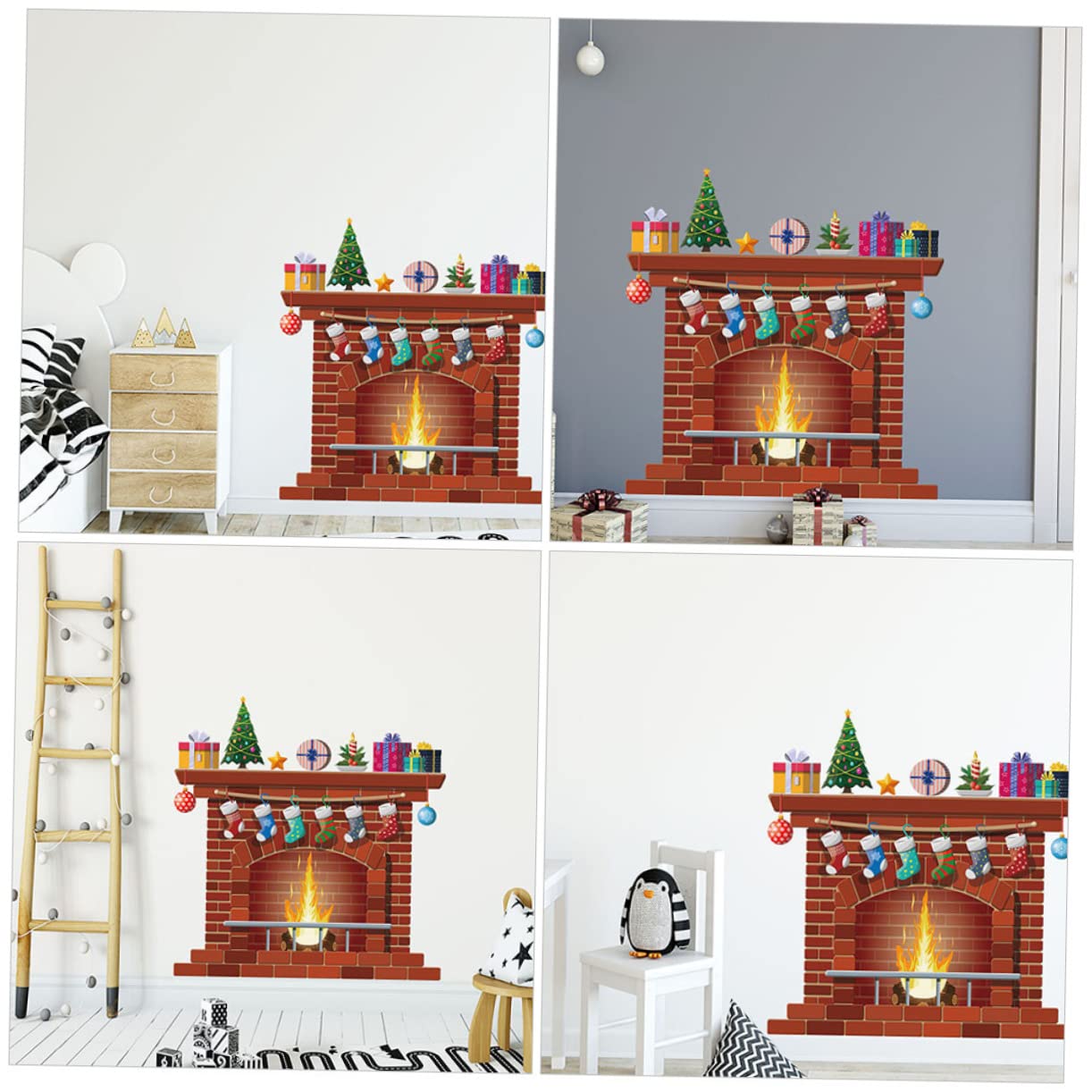 Alipis 5sets Adesivi Natalizi Per Decorazioni Festive Stickers Per e Vetrine e Facile Applicare