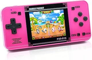 Handheld Game for Kids -Preloaded 220 Retro Video Games, Portable Gaming Player with Rechargeable Battery 3.0" LCD Screen,...