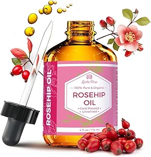 Leven Rose Rosehip Seed Oil for Face 4 oz - Pure Rosehip Oil for Face - Unrefined Cold Pressed Rosehip Oil for Body - Nighttime Face Moisturizer for Hair, Skin & Nails
