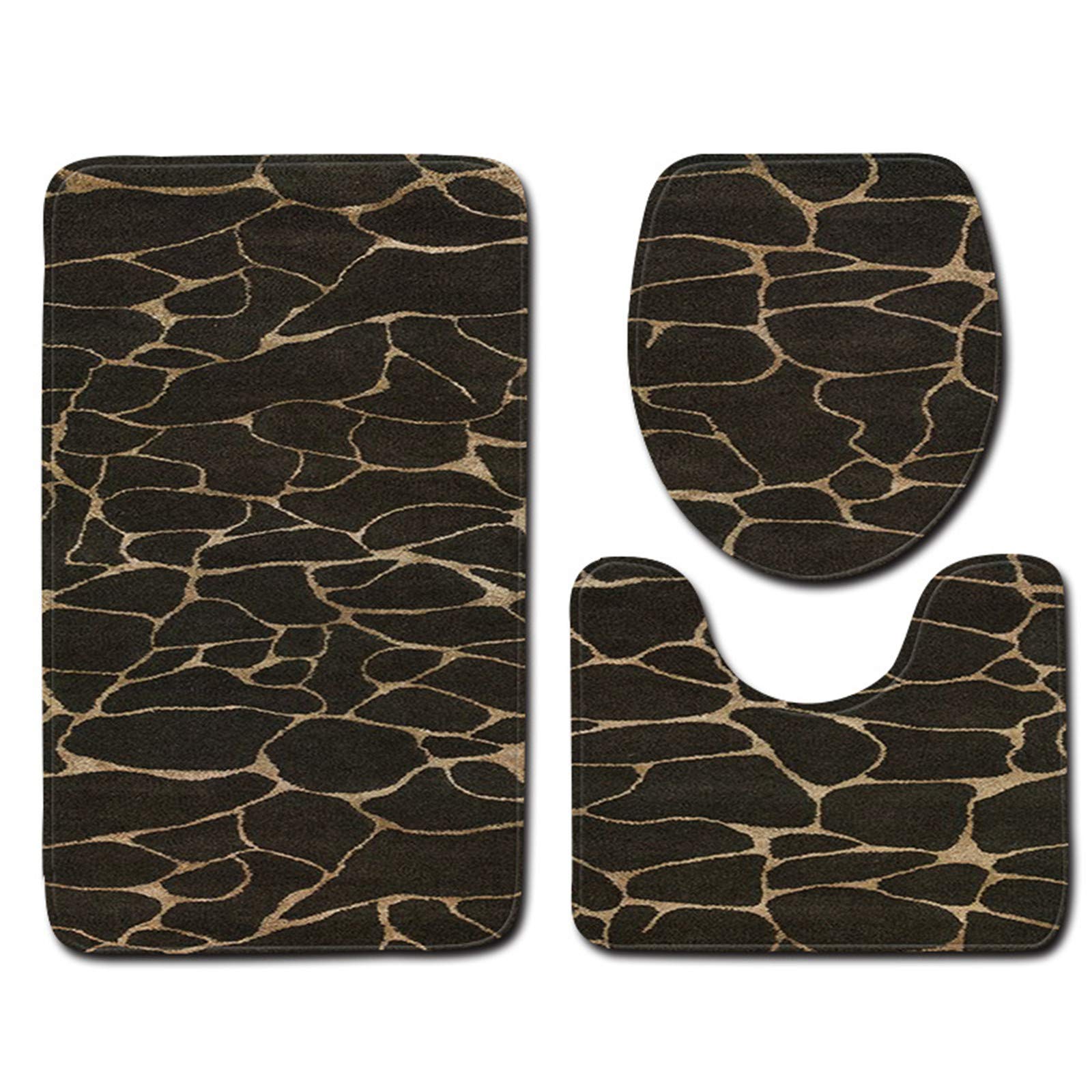 Tapis de bain de luxe en mousse à mémoire de forme motif marbre