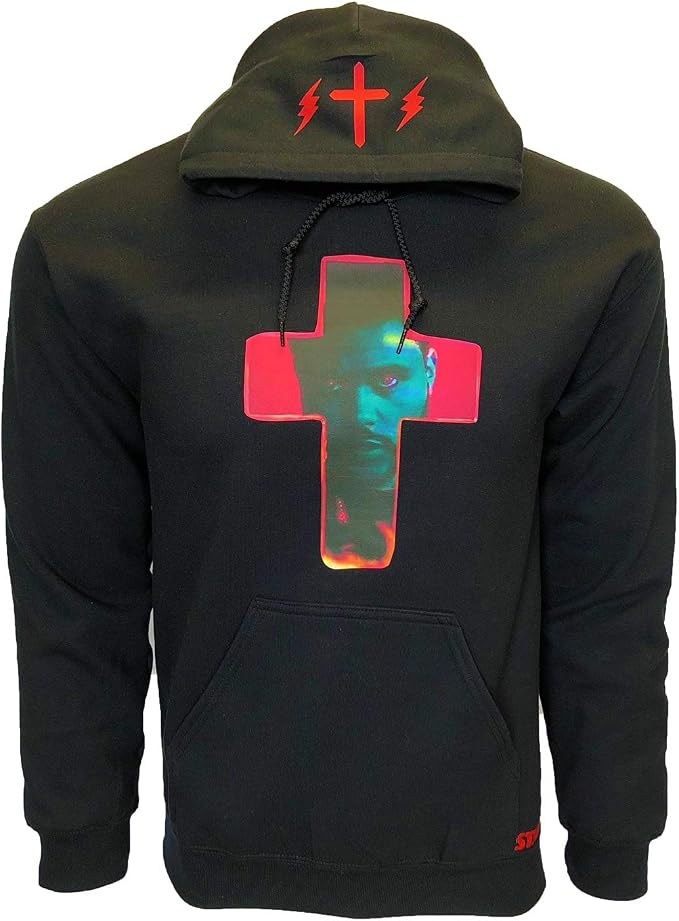 C\u0026C The Weeknd Red Cross Starboy Felpa con Cappuccio - Nero - Large :  Amazon.it: Abbigliamento
