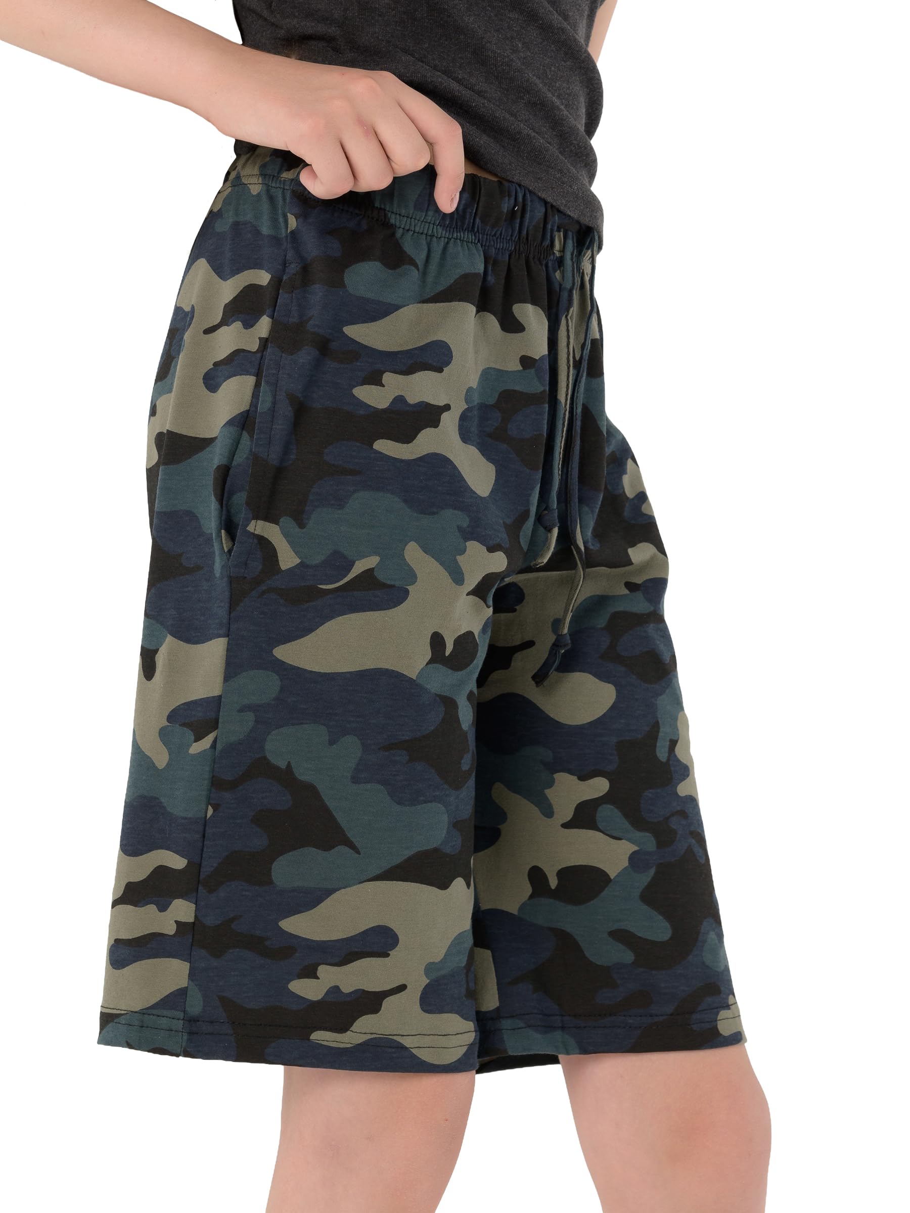 MOR Kariert Jungen Shorts 134–176 | 100% Baumwolle, Kinder Shorts für Jungen & Mädchen, Bequeme Freizeit- & Lounge-Shorts, Zwei Taschen, Kordelzug, Geschenk für Teenager