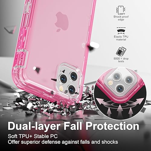 Miniatura 5 de Funda para iPhone 11 Pro Max, resistente a los golpes, protección contra caídas, funda protectora transparente de doble capa compatible con iPhone