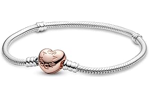 Moments Heart Clasp Snake Chain Bracelet