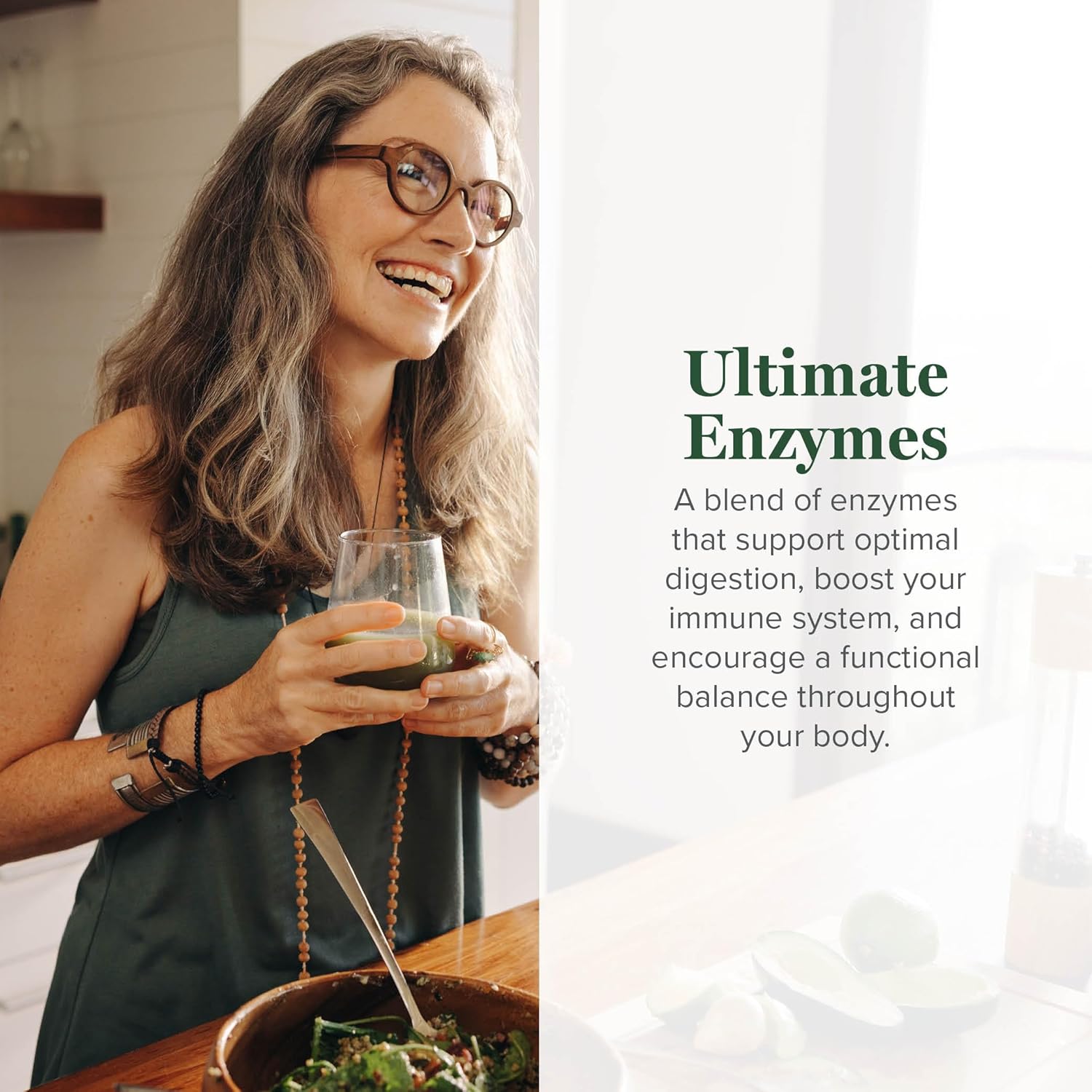 Global Healing - Ultimate Enzymes - Systemic & Digestive Enzymes Supplement for Healthy Digestion, Immune System Boost & Natural Gut Health, Digestive Enzyme for Women & Men, Lipase - Image 2