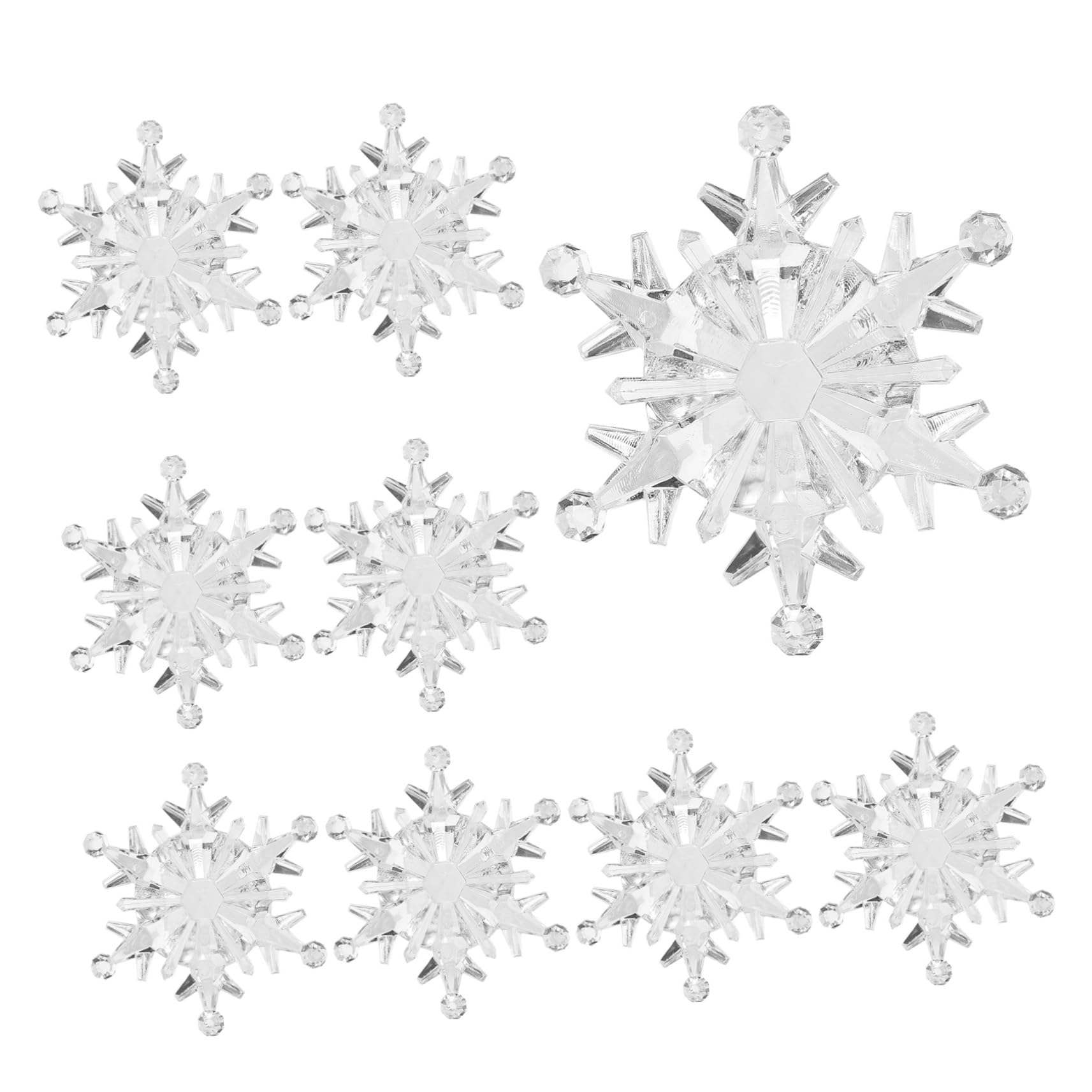 Alipis 50stücke Schneeflocke Anhänger aus Acryl Hängende Weihnachtsdeko Weihnachtsbaumschmuck für Fenster und Wand als Geschenk für Freunde und Familie