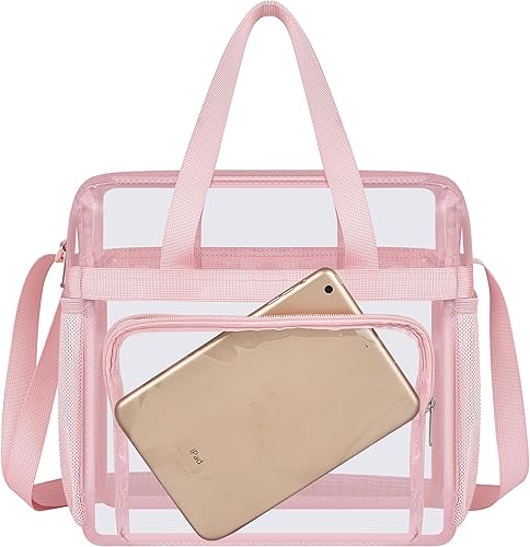 Vista 333 de Oraben Bolsa transparente transparente aprobada para estadios de 12 x 6 x 12 pulgadas, bolsa de estadio para trabajo, juegos deportivos, gimnasio