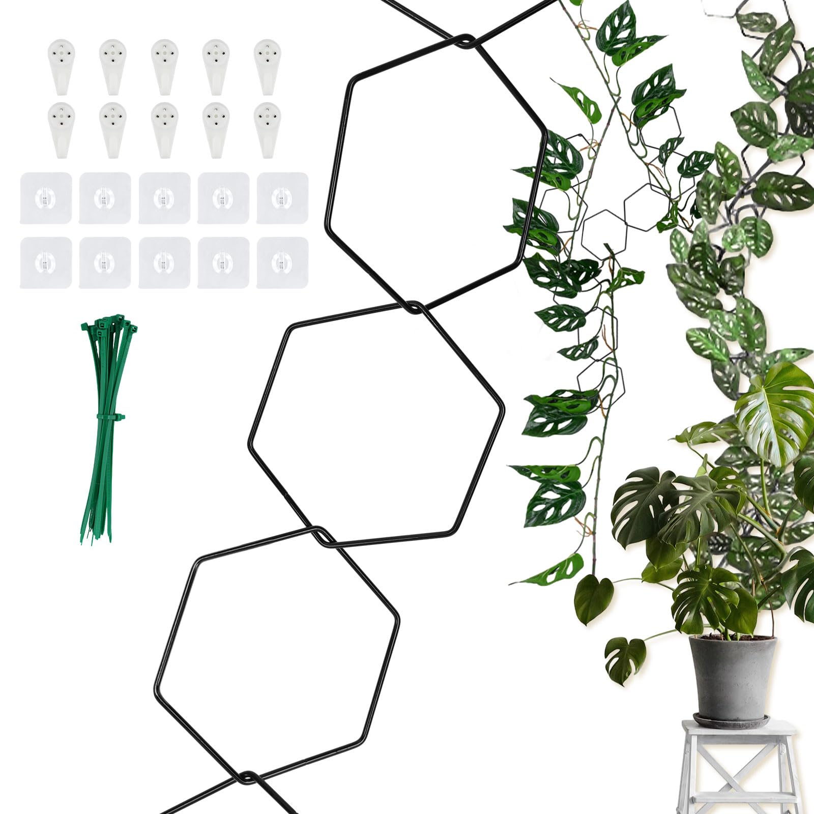 Indoor Plant Trellis 4-Pack 23.6" Metal Plant Trellis - Rustproof Support For Climbing Plants Garden Trellis For Climbing Plants