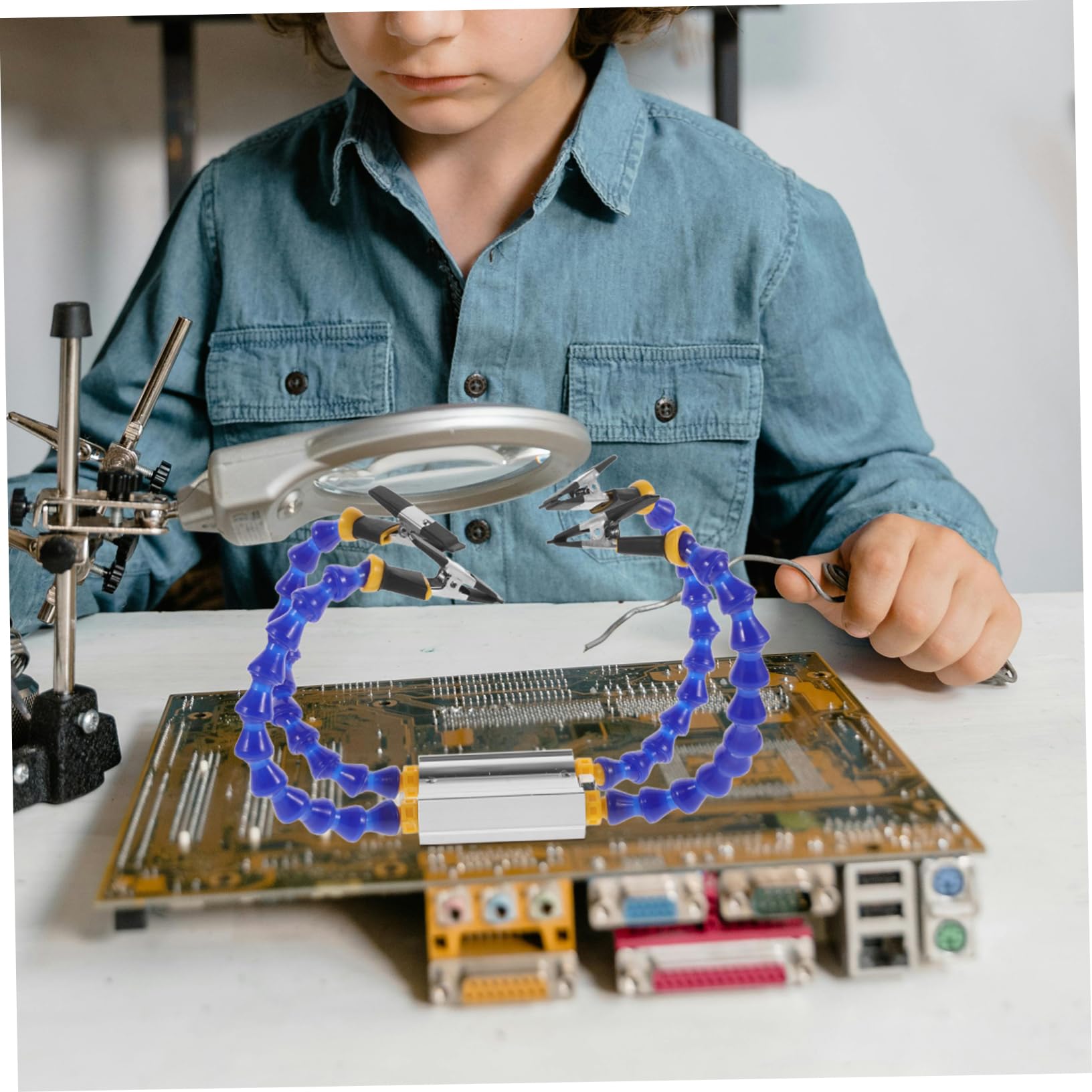 SEWACC Welding Table Station for Repair Four Hand Soldering Stations Accessories for and Versatile