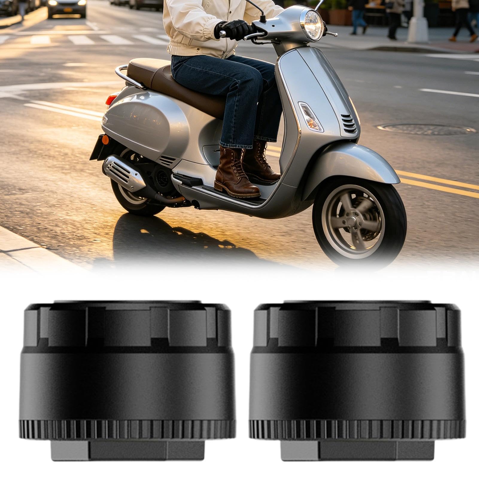 Medidor de Presión Neumático | Inalámbrico | Tiempo Real | Sistema preciso de neumáticos para motocicletas, scooters, garajes todoterreno y viajes diarios