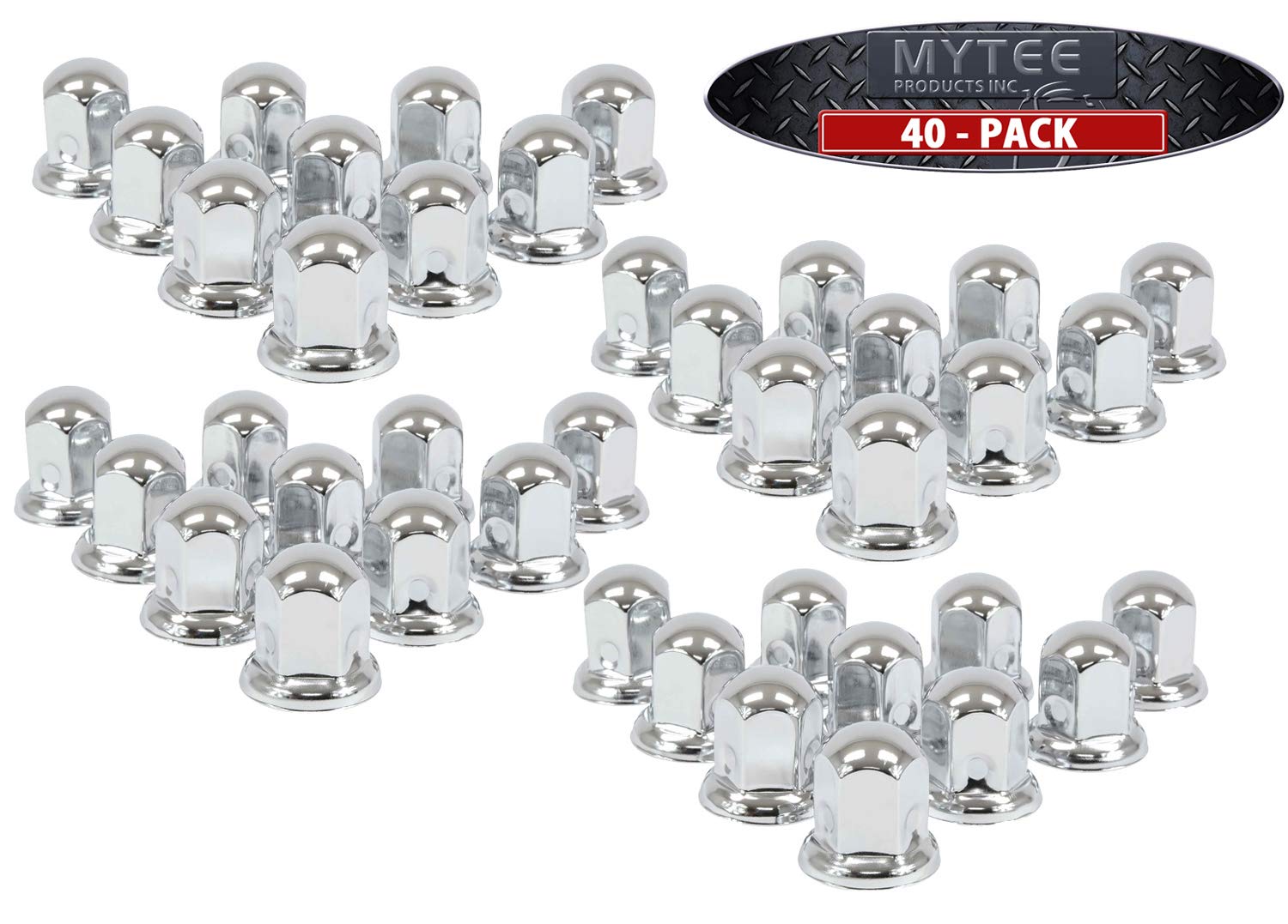 Mytee Products Chrome Metal Lug Nut Covers, 2
