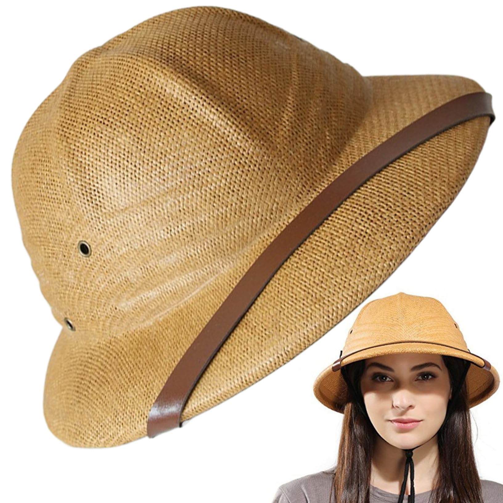 Pith Helmet for Men, Adjustable Hat, Zoo Keeper Hat, Hat, Pith Hat, Sun Hat for Men Women Jungle