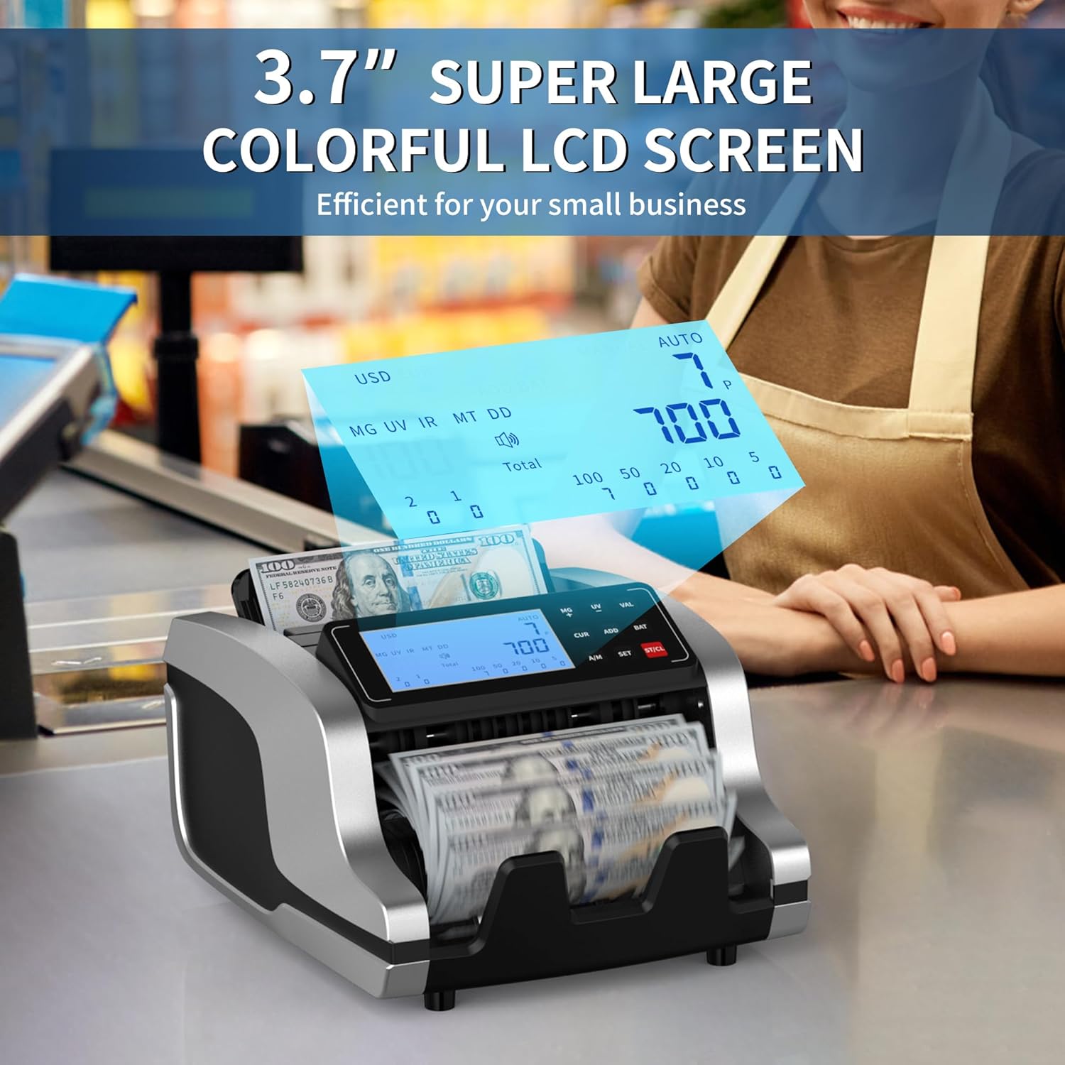 Bank grade counterfeit detection features of the money counter