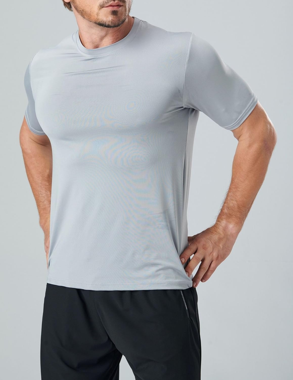 5 Pack Men’s Active Quick Dry Crew Neck T Shirts | Athletic Running Gym Workout Short Sleeve Tee Tops Bulk - Image 2