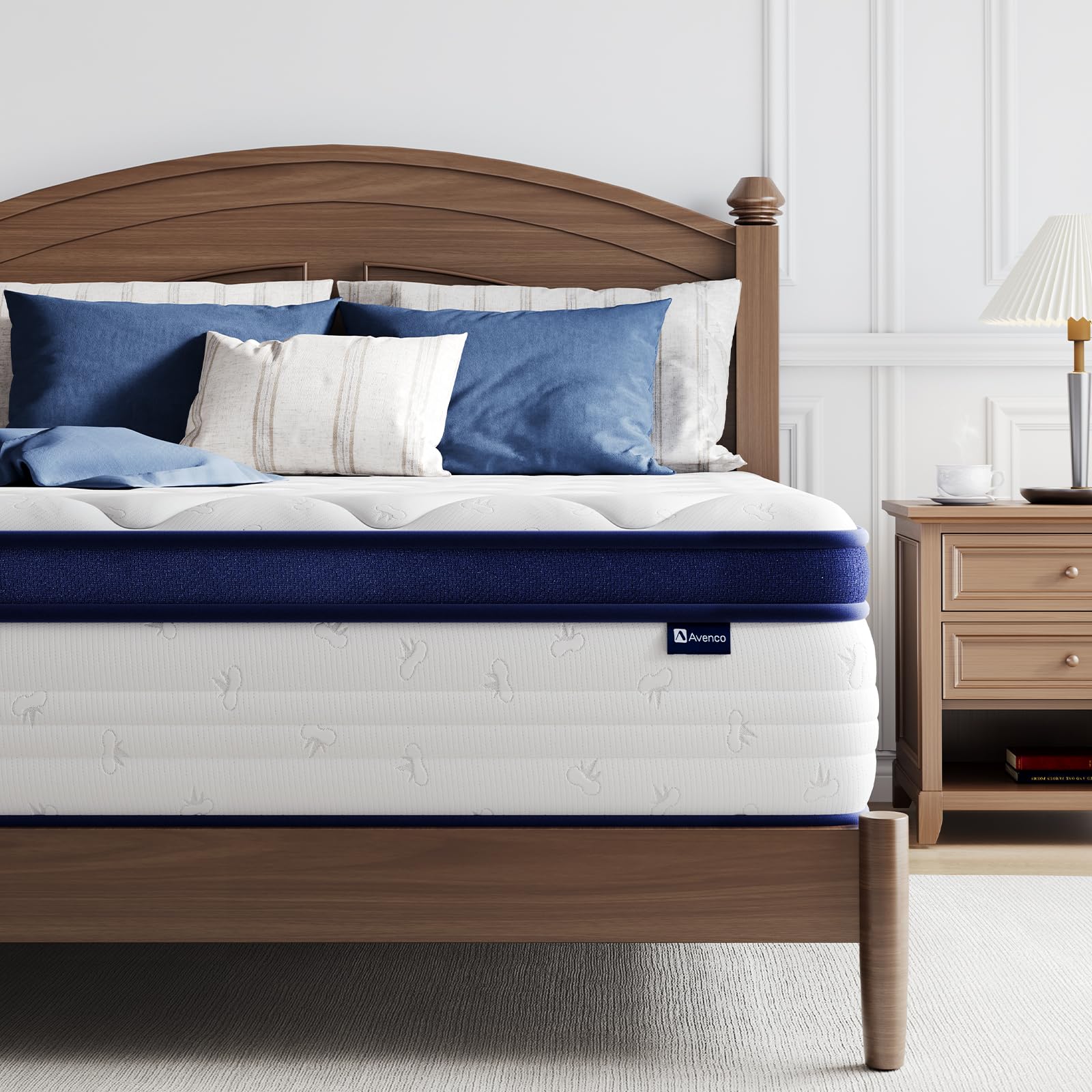 Photo 1 of Avenco Queen Size Mattress, 10 Inch Queen Mattress with Individually Smarts Pocket Springs for Back Pain Relief, Hypoallergenic Fabric Box Spring No Need, Mattresses in a Box Medium Plush Support