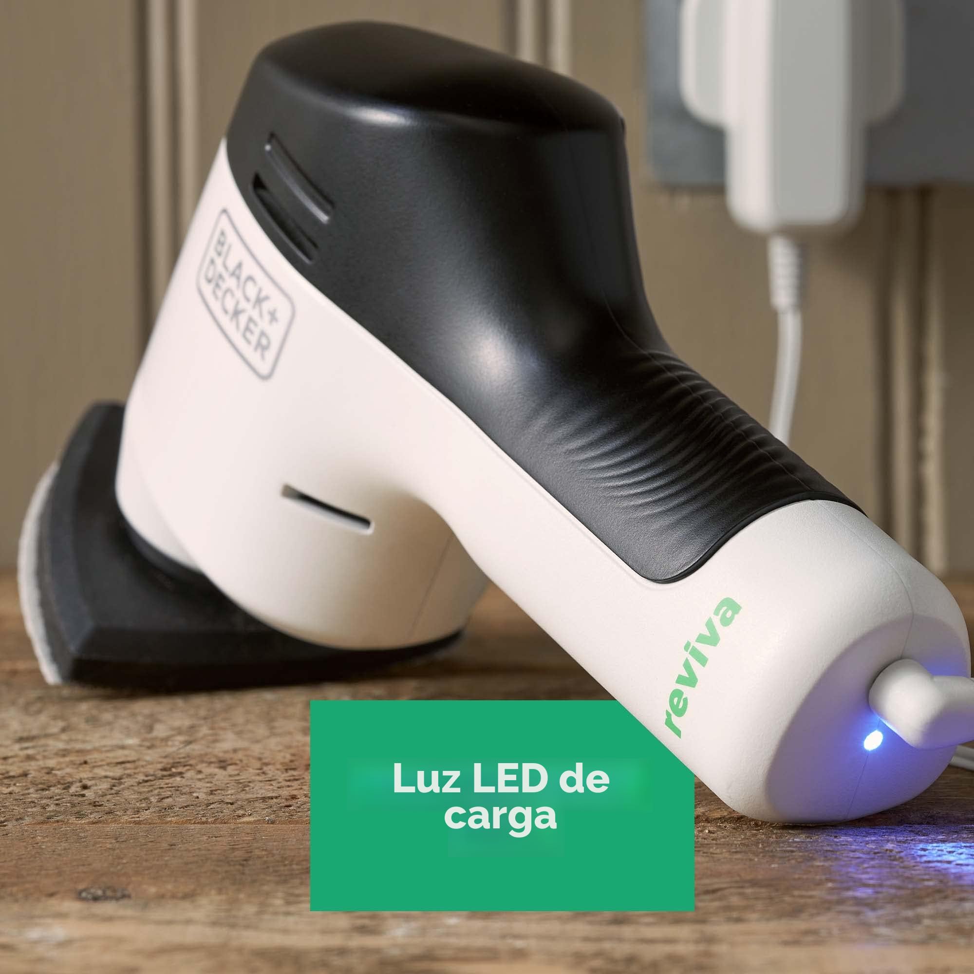 BLACK+DECKER Reviva - Lijadora inalámbrica ecológica de 12 V hecha de 50% material reciclado para toques finales a necesidades de bricolaje, REVDS12C-GB