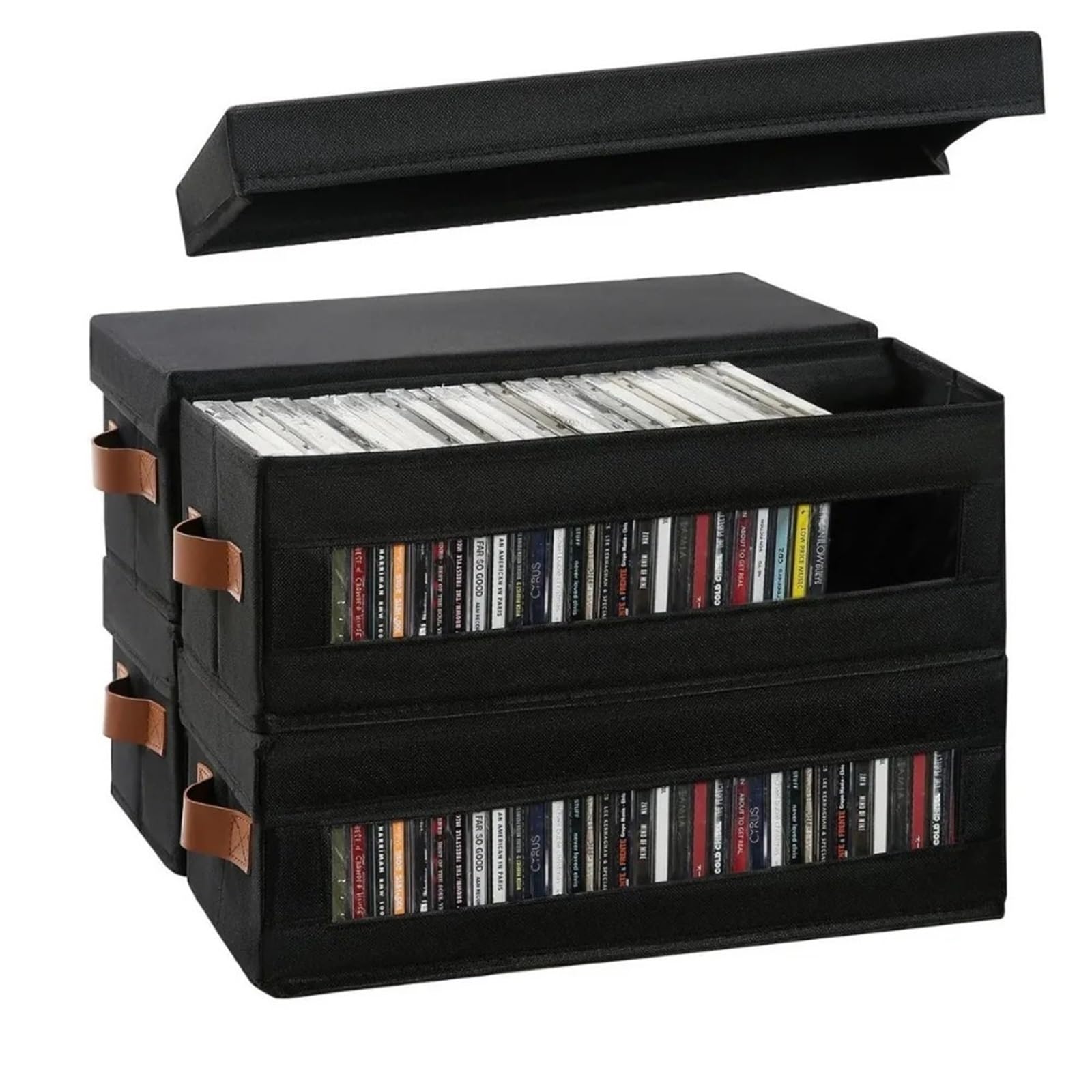 Bolsa para guardar CD apilable ideal para organizar el salón o mudanzas
