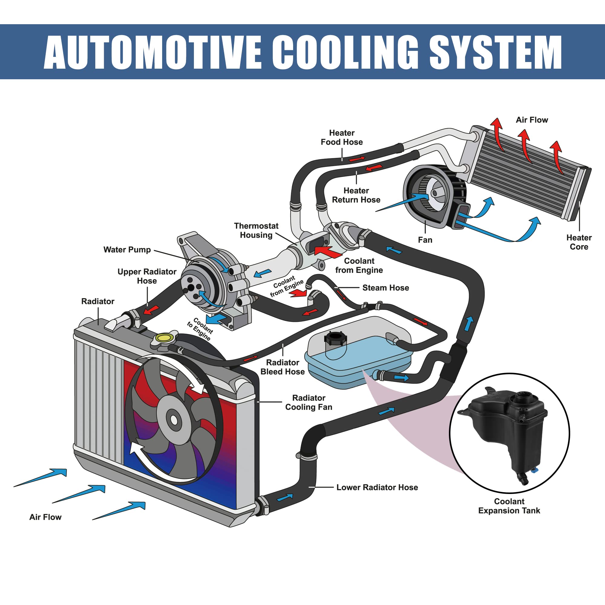 Amazon.com: X AUTOHAUX Coolant Radiator Reservoir Tank 17137567462 