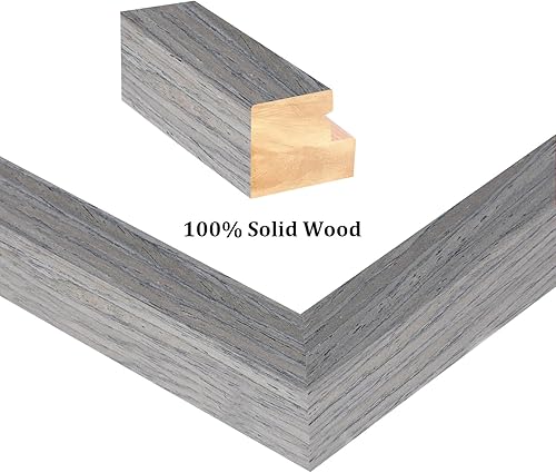 Miniatura 2 de Egofine Portarretratos de 5 x 7 de madera maciza con plexiglás, para exhibir fotos de 3.5 x 54 x 6 con paspartú o 5 x 7 sin paspartú, juego de 4