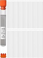 Vista 1 de VONEEDL 60 Agujas de Enhebrado Rectas con Tubo de Almacenamiento Conveniente Tamaño 10-0.45mm (0.017in) Agujas Extra Finas para Semillas - Perfectas