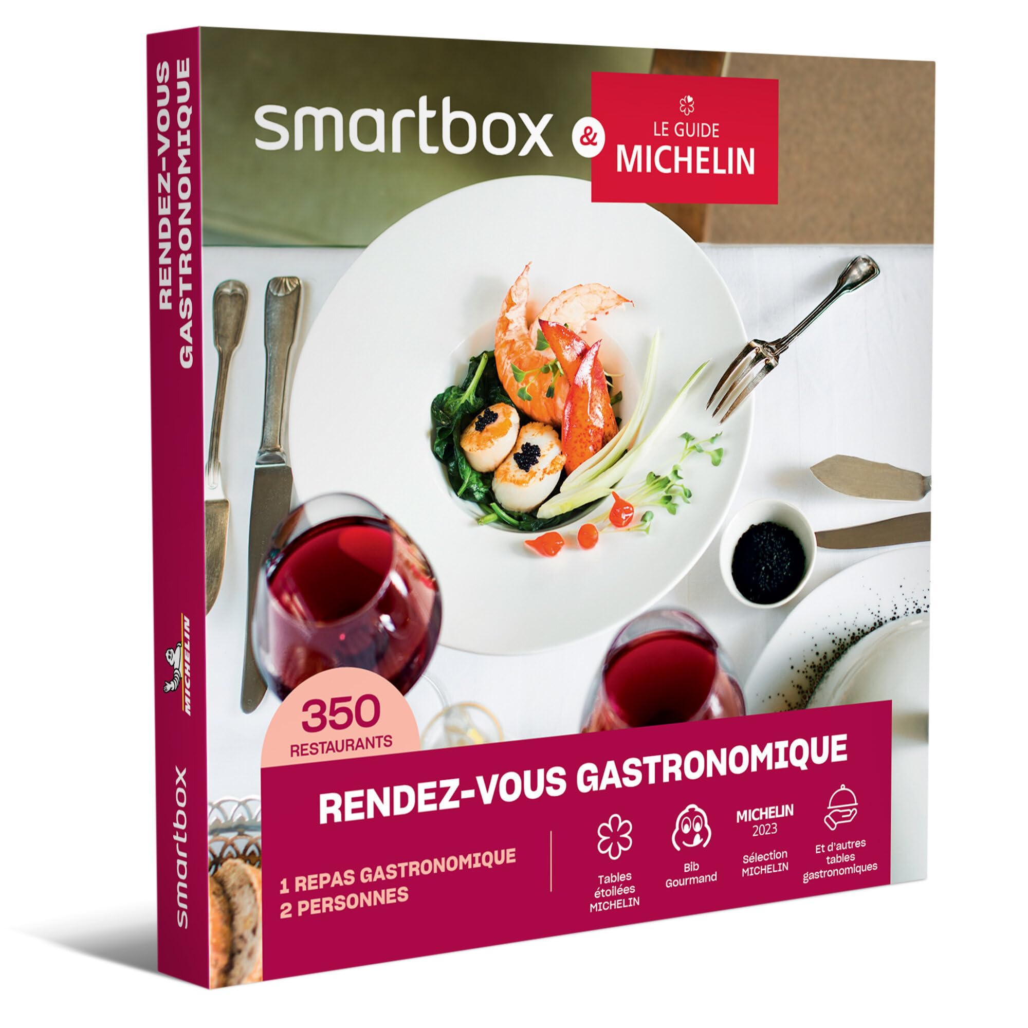 Smartbox - Coffret cadeau Repas gourmand en duo - Idée cadeau plaisirs de la table