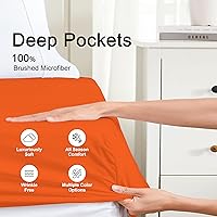 Vista 3 de Hotella Sábana bajera ajustable 100% microfibra tamaño individual, ultra suave, calidad de hotel con bolsillo profundo de 14 pulgadas, protector