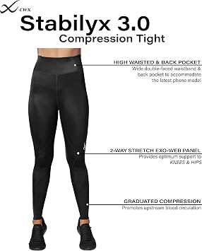 CW-X Women's Standard Stabilyx 3.0 Joint Support Compression Tight