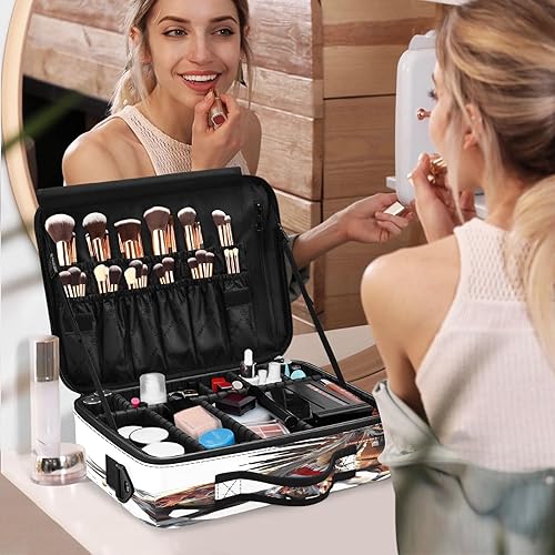 Miniatura 7 de Bolsa de maquillaje de caballo indio, vaquero, occidental, bolsa de cosméticos de viaje, bolsa de almacenamiento portátil para artistas, bolsa de