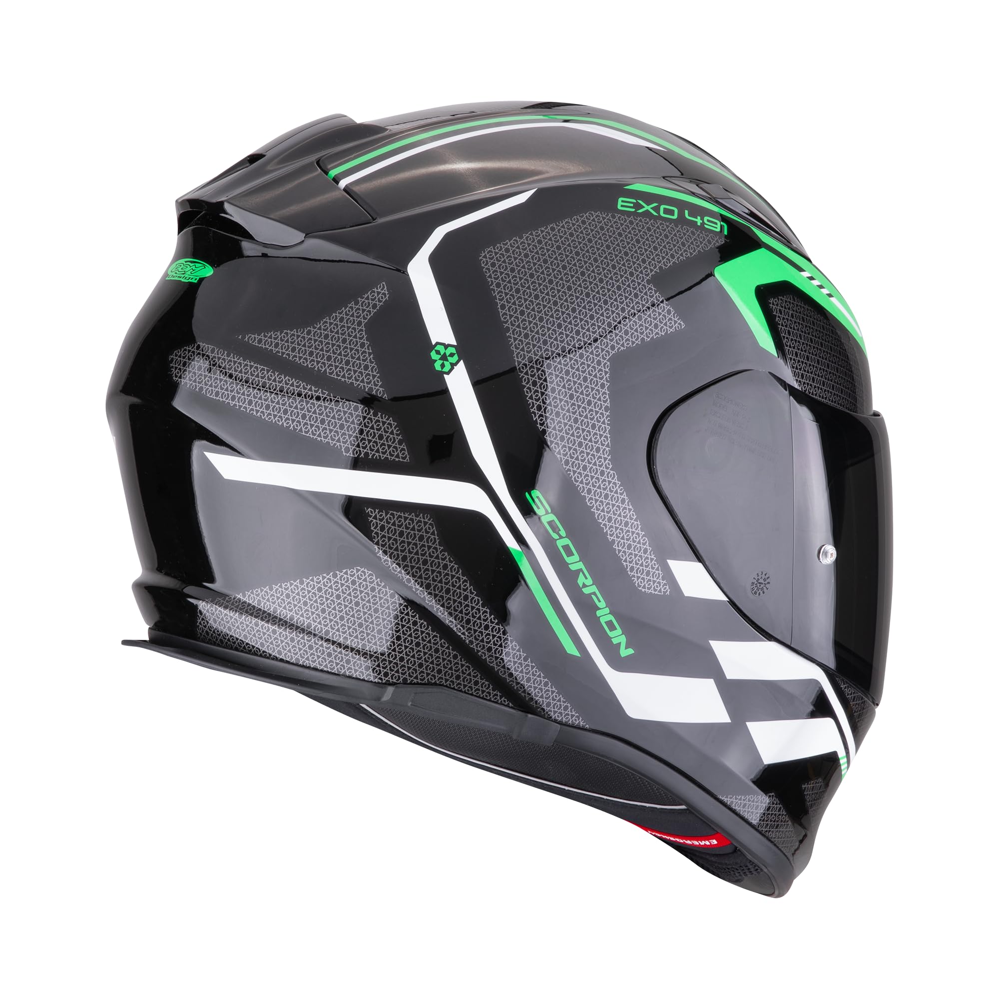 SCORPION EXO-491 KRIPTA Nero-Verde-Bianco M