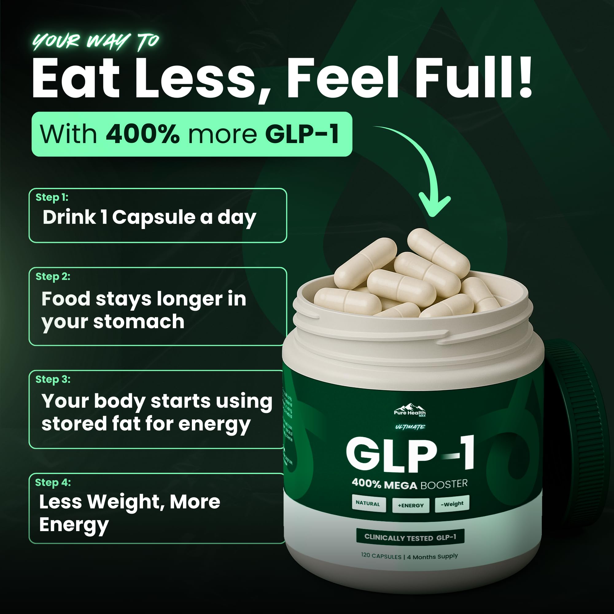 glp-1 max for diabetes Amazon.com: PURE HEALTH MAX Ultimate GLP-1 Supplement for Men and Women,  Akkermansia Probiotic - Natural GLP1 Supplements