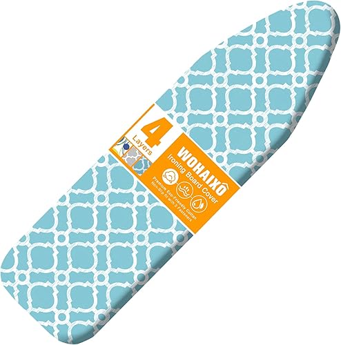 Funda y almohadilla para tabla de planchar, tamaño estándar de 15 x 54 pulgadas, funda de repuesto para tabla de hierro de 4 capas extra gruesa,