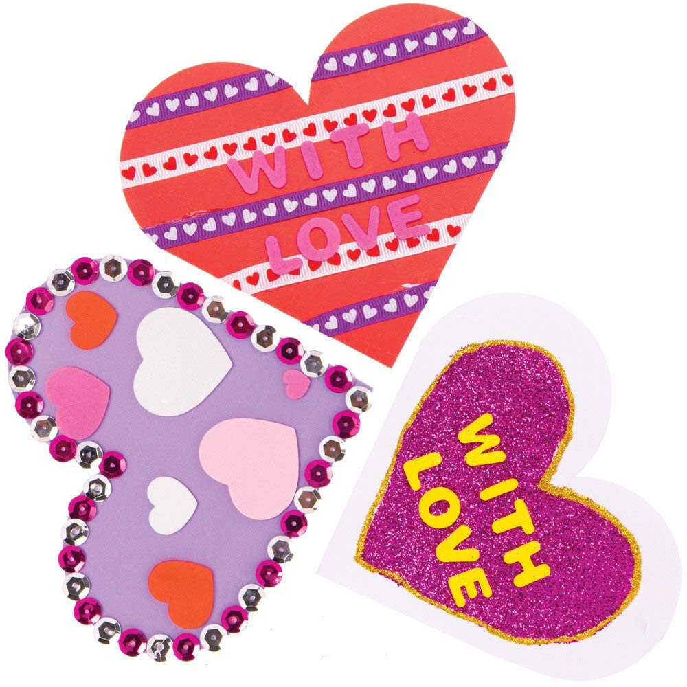Baker Ross AX713 - Ciondoli Di Cristallo A Forma Di Cuore (12 Pezzi) - Kit Mosaico Da Colorare Per Bambini - 5