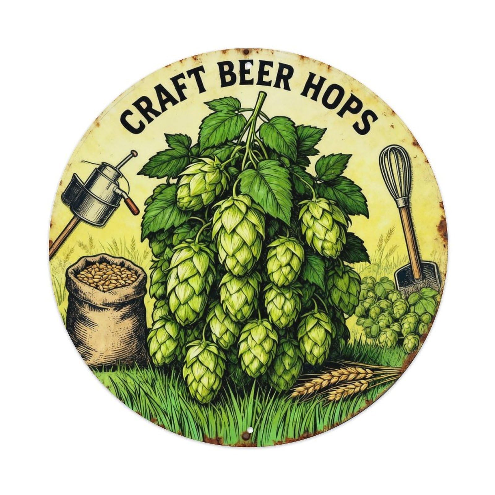 Craft Beer Hops Vintage Tin Sign Metal Tin Sign Plaque