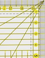 QWORK Átlátszó Műanyag Vonalzó 15x60 cm - Francia Stílusú Varrási Segédeszköz Szögjelzőkkel Patchwork és Quilting Munkákhoz 2