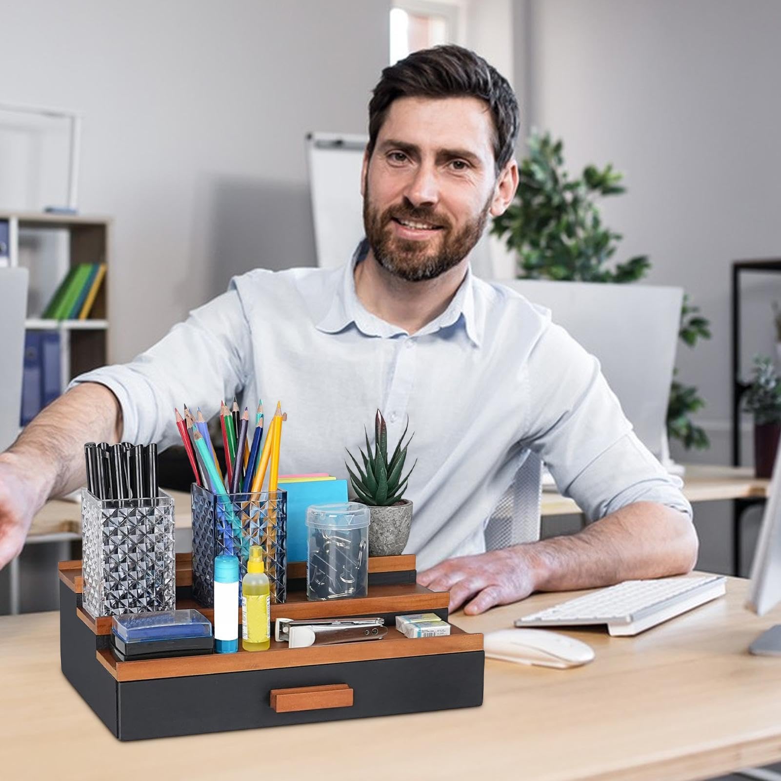 Organizador de perfumes, soporte de pantalla de perfume Estante de soporte | Organizadores del baño y almacenamiento para barba, loción de afeitar, reloje