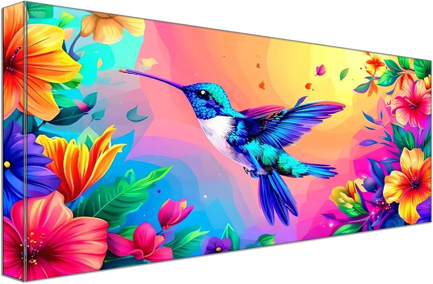 数字油絵 絵画 漫画 鳥数字でペイントキャンバスにアクリル絵の具を描くためのDIYクラフトキット, 大人の絵画 画の壁の装飾アート,